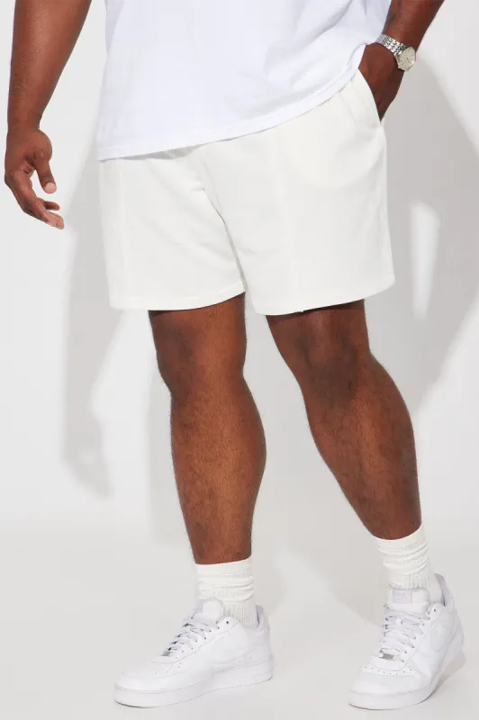 I Like How It Looks Terry Shorts - White sold by Fashion Nova