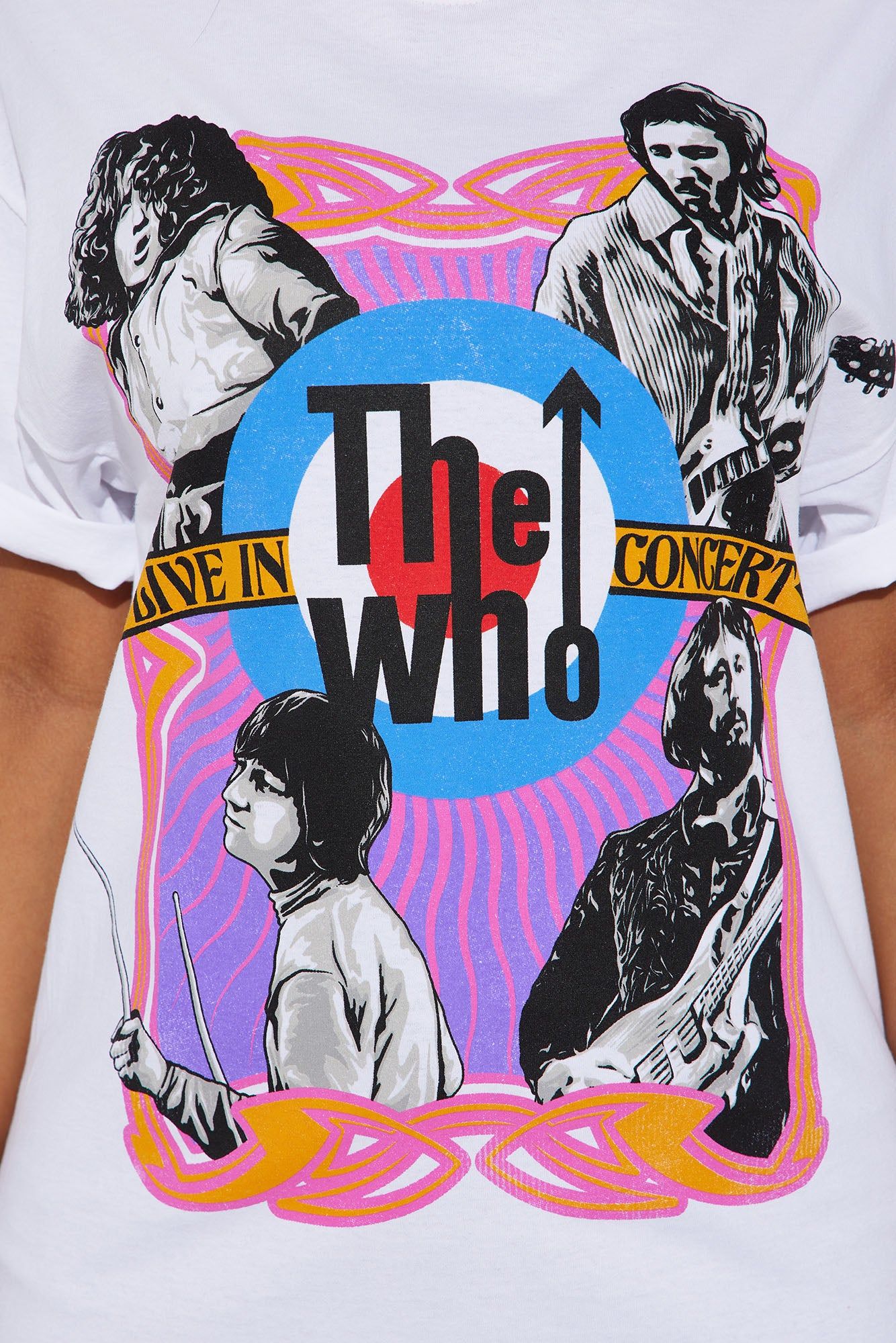 The Who Concert Graphic Tee - White Wash sold by Fashion Nova product image thumbnail 3