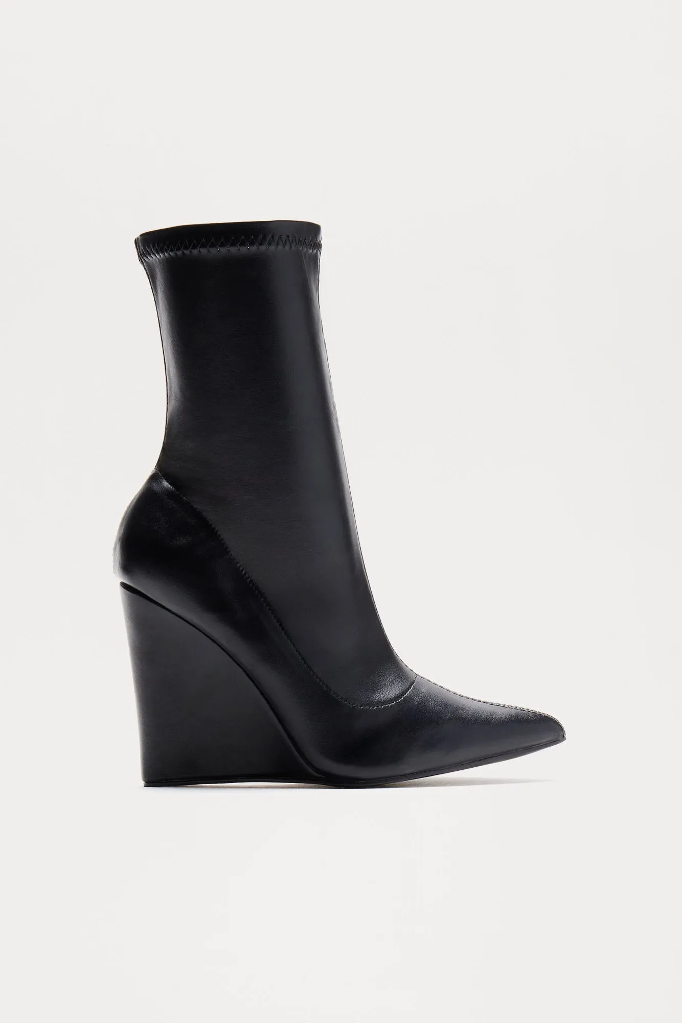 Looks Are Serving Wedge Booties - Black sold by Fashion Nova