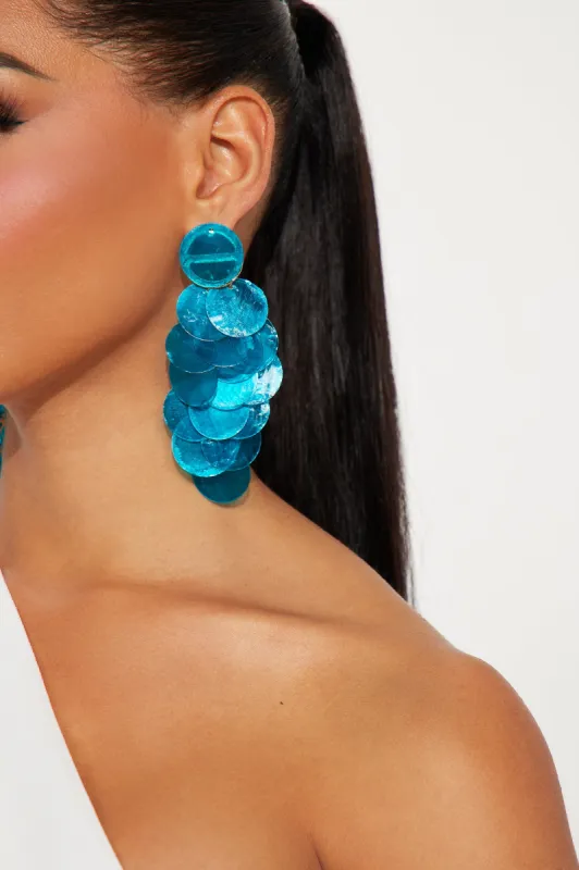 Seaside Dinner Earrings - Blue sold by Fashion Nova
