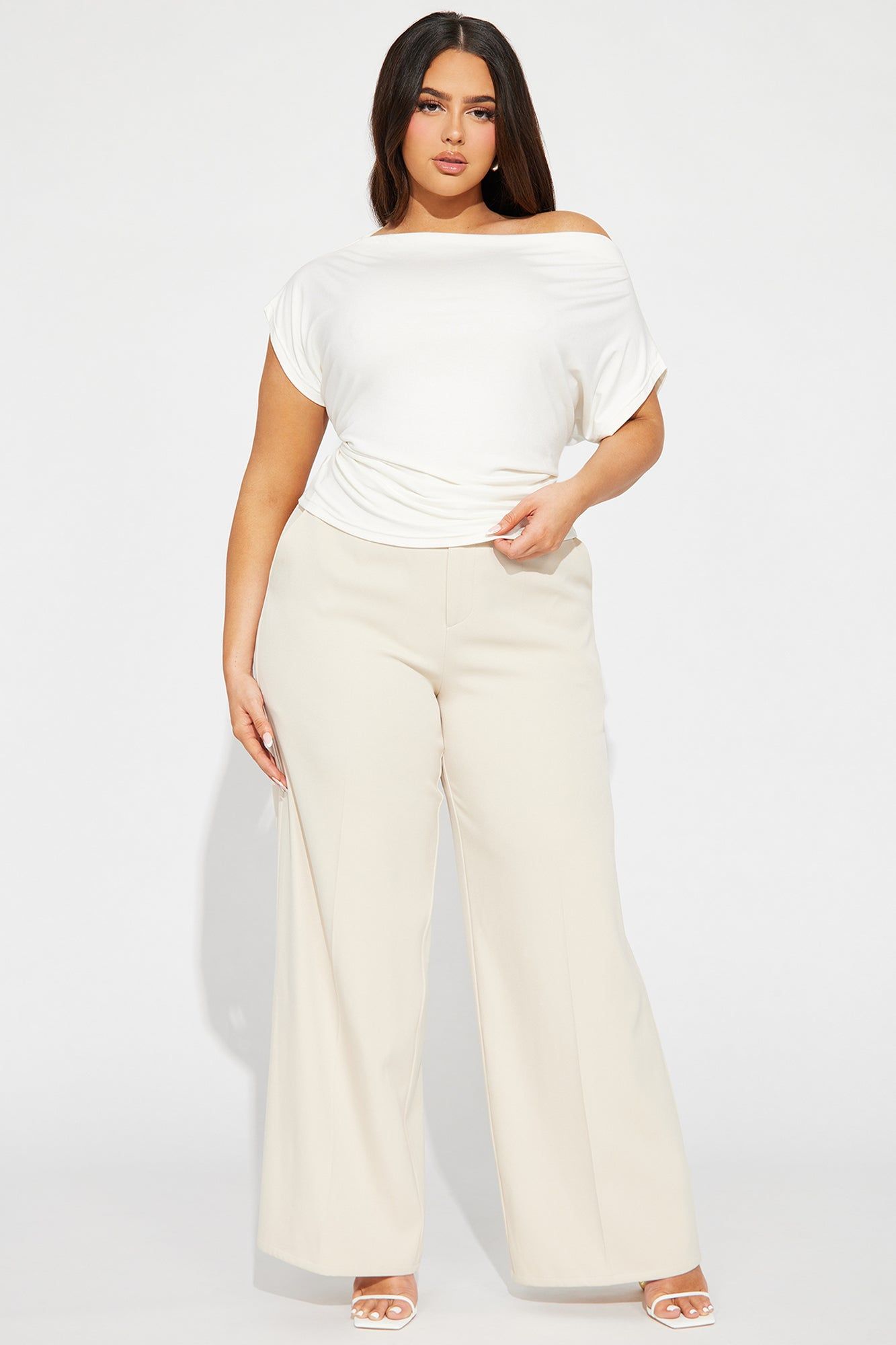 Eva Effortless One Shoulder Top - Ivory sold by Fashion Nova product image thumbnail 5
