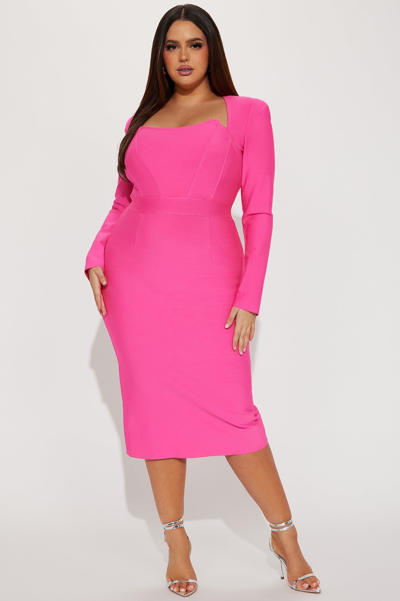 Polly Bandage Midi Dress - Hot Pink sold by Fashion Nova product image thumbnail 4