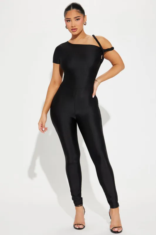 All Year Long Jumpsuit - Black sold by Fashion Nova