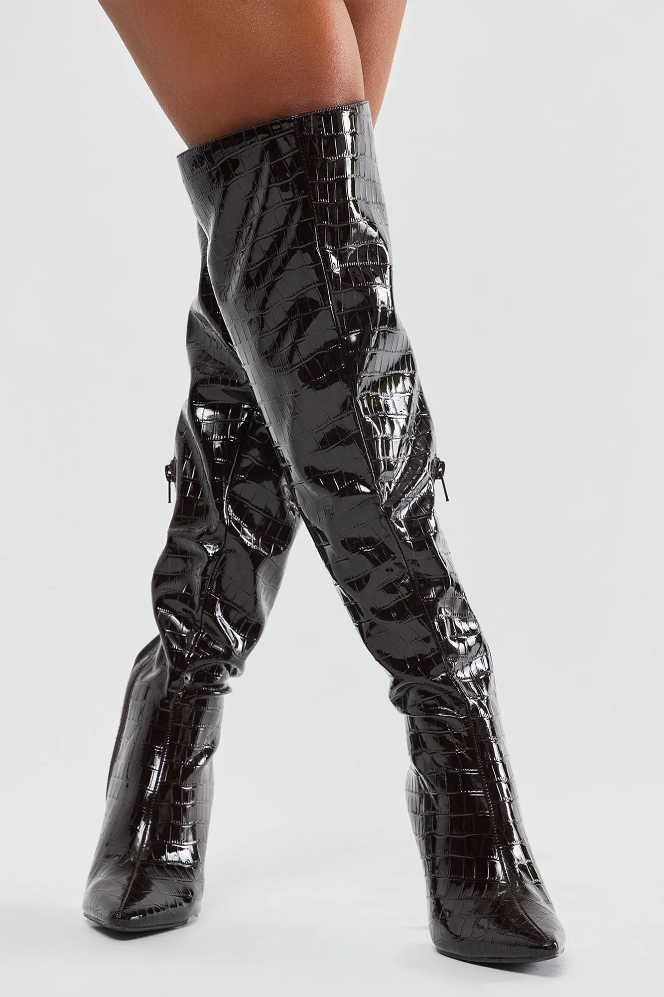 Bardot Knee High Boots - Brown sold by Fashion Nova product image thumbnail 4