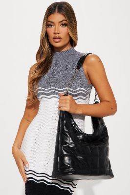 To The Office Handbag - Black/Silver sold by Fashion Nova
