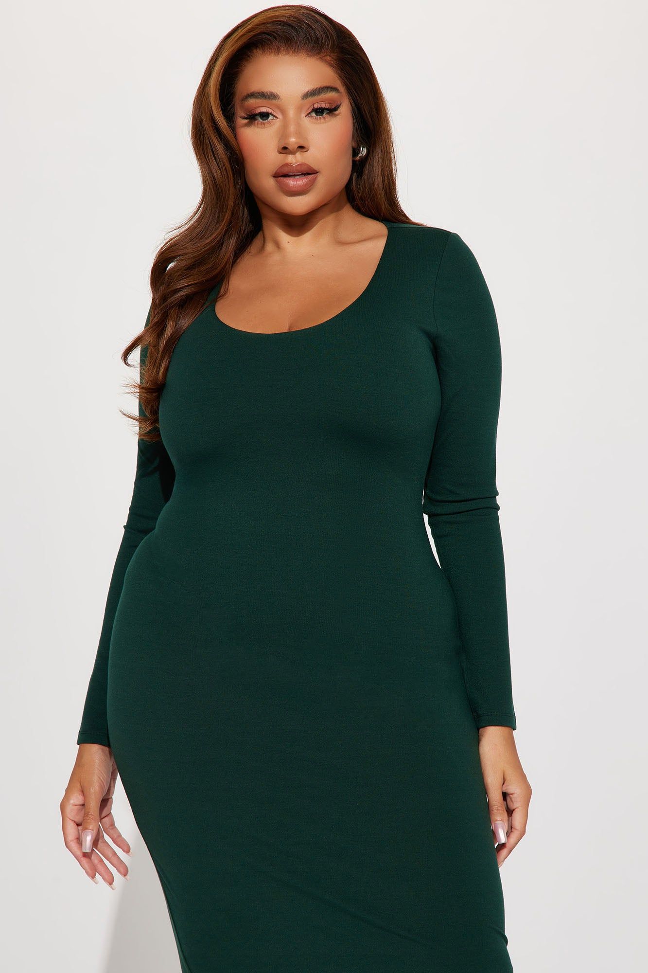 Adeline Midi Dress - Hunter sold by Fashion Nova product image thumbnail 5