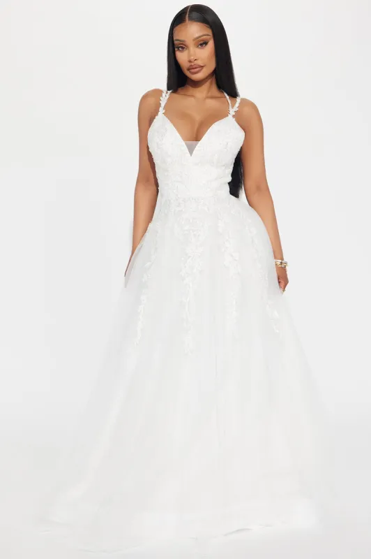 I Do Tulle Gown - White sold by Fashion Nova