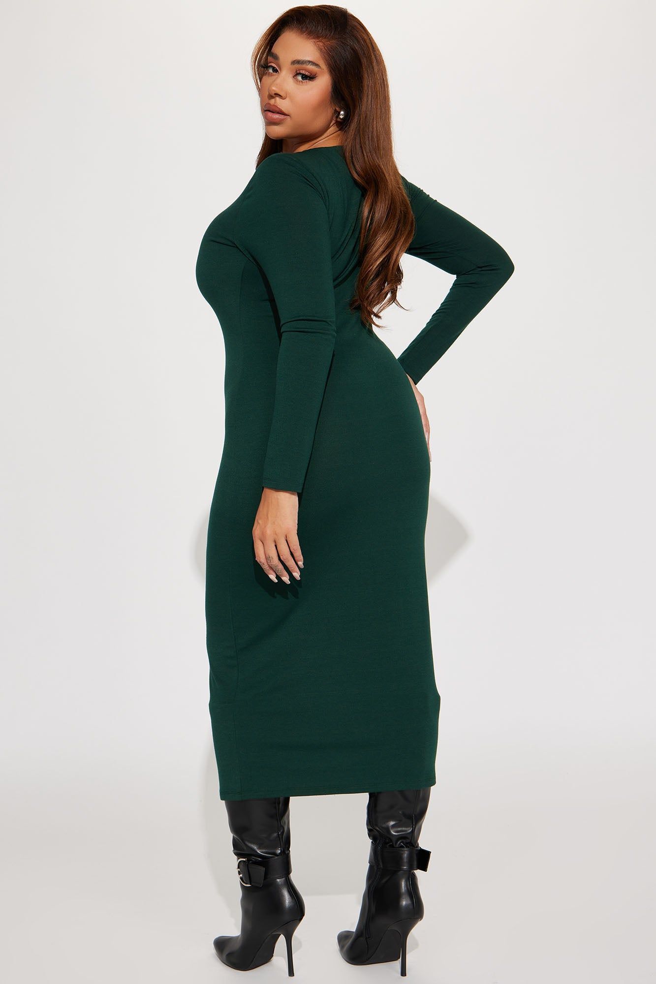 Adeline Midi Dress - Hunter sold by Fashion Nova product image thumbnail 6