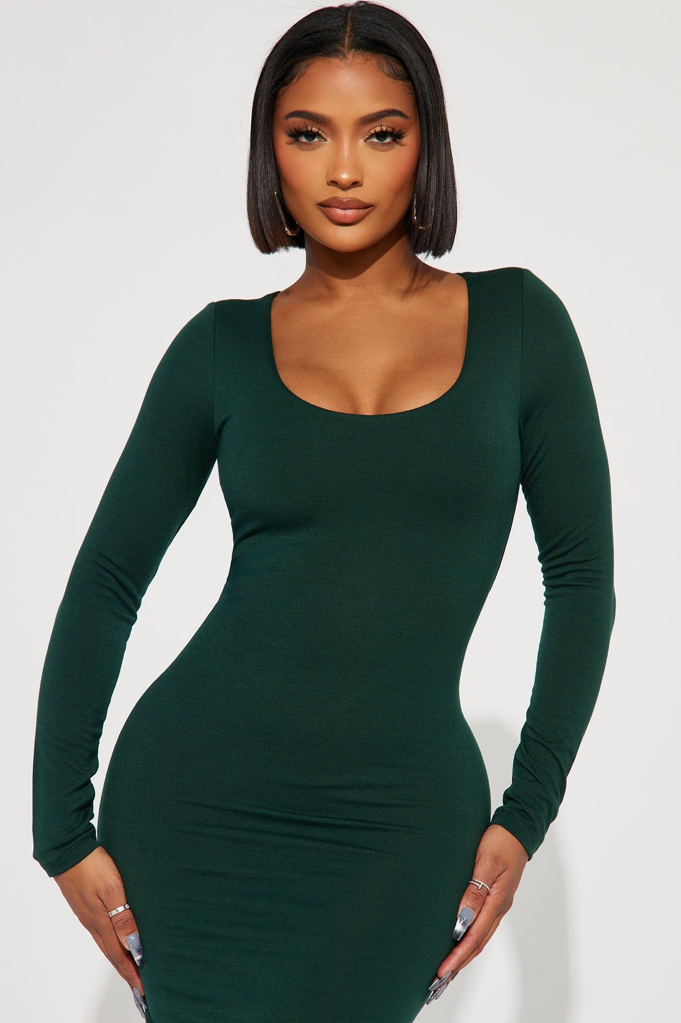 Adeline Midi Dress - Hunter sold by Fashion Nova product image thumbnail 2