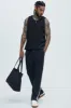 Burley Geo Textured Relaxed Tank - Black sold by Fashion Nova