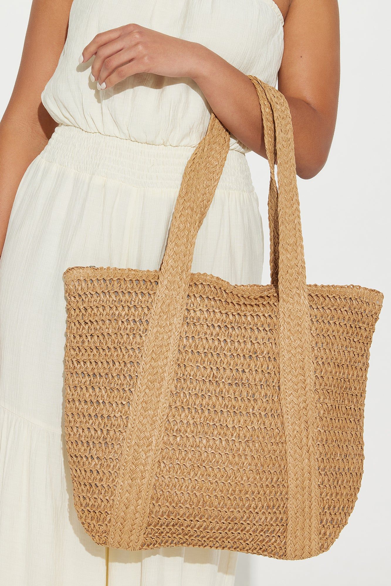 Everyday Beach Tote Bag - Khaki sold by Fashion Nova