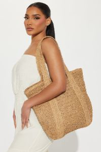 Everyday Beach Tote Bag - Khaki sold by Fashion Nova