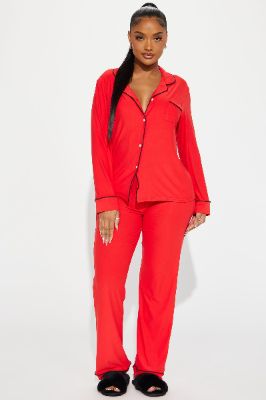 Femme Fatale PJ Pant Set - Red sold by Fashion Nova