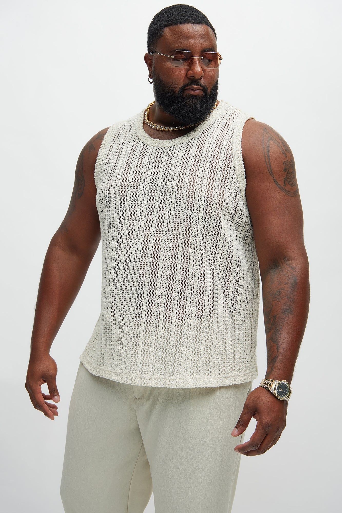 Atlas Textured Tank - White sold by Fashion Nova product image thumbnail 5