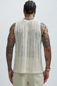 Atlas Textured Tank - White sold by Fashion Nova