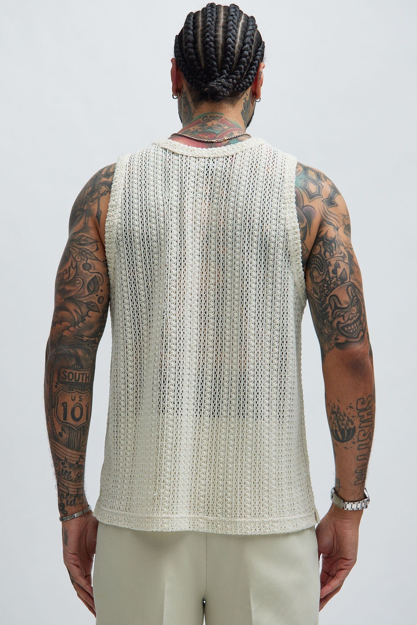 Atlas Textured Tank - White sold by Fashion Nova product image thumbnail 4