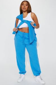 Brianna Jogger Pant Set - Blue sold by Fashion Nova