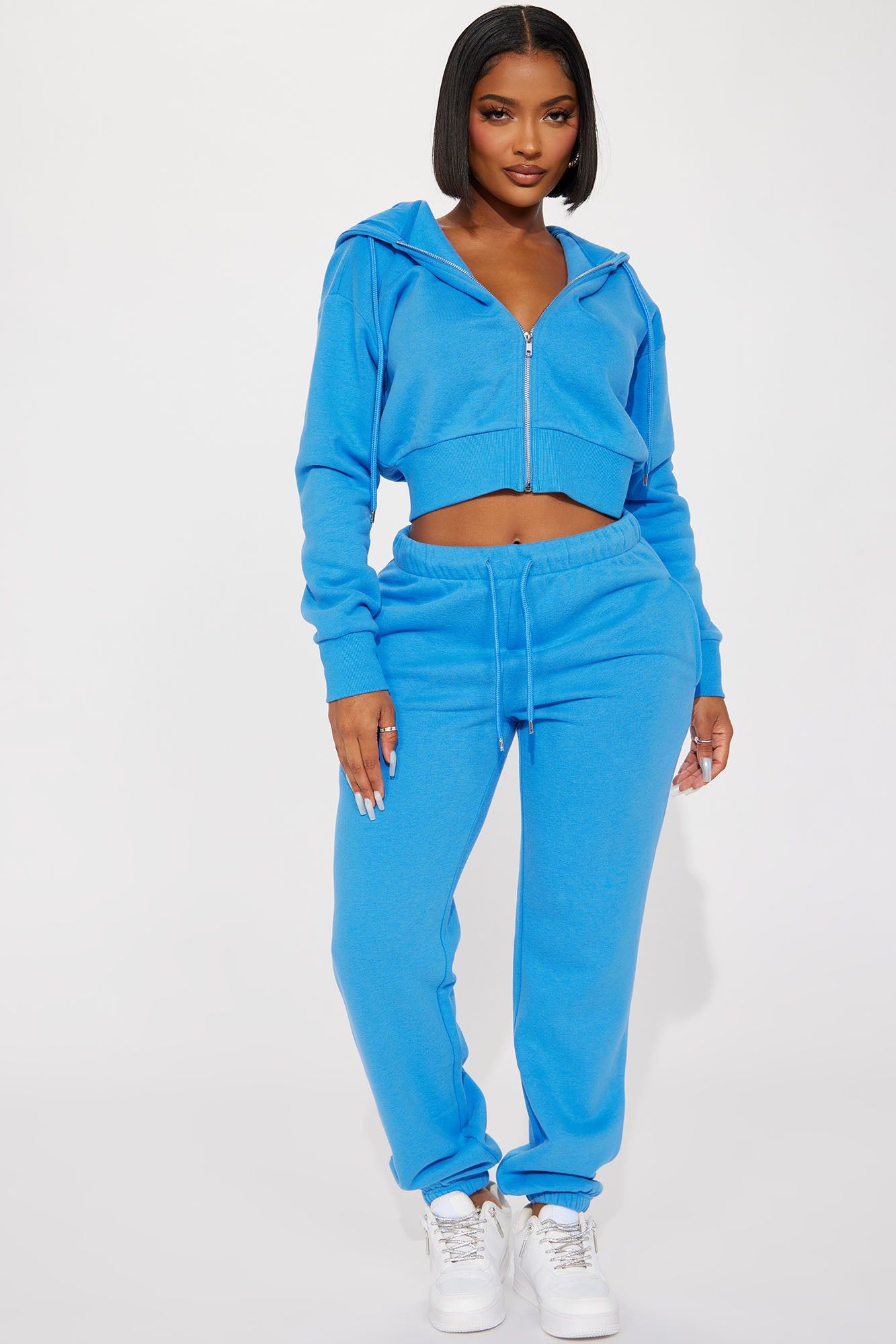 Brianna Jogger Pant Set - Blue sold by Fashion Nova