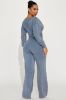 Effortless Chic Jumpsuit - Charcoal sold by Fashion Nova