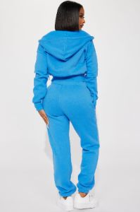 Brianna Jogger Pant Set - Blue sold by Fashion Nova