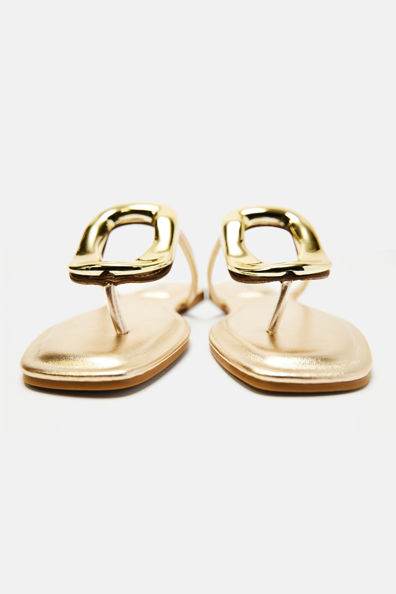 New Here Flat Sandals - Gold sold by Fashion Nova product image thumbnail 5