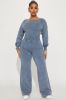 Effortless Chic Jumpsuit - Charcoal sold by Fashion Nova