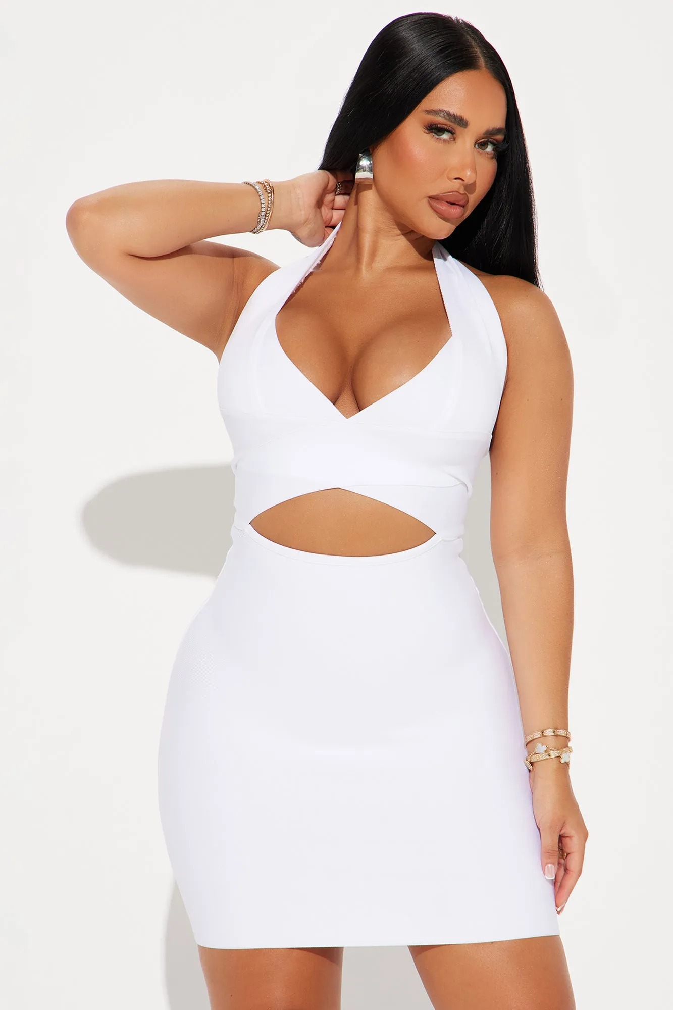 Electric Love Bandage Mini Dress - White sold by Fashion Nova product image thumbnail 2