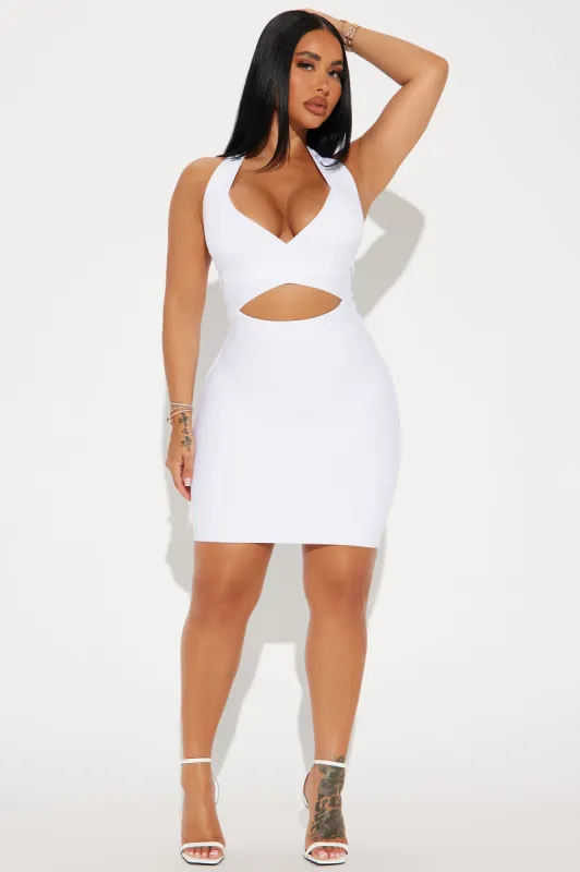 Electric Love Bandage Mini Dress - White sold by Fashion Nova