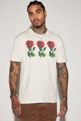 Petals Short Sleeve Tee - Off White sold by Fashion Nova