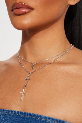 Grateful And Optimistic Necklace - Silver sold by Fashion Nova