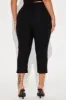 Just A Girl Capri Pant - Black sold by Fashion Nova