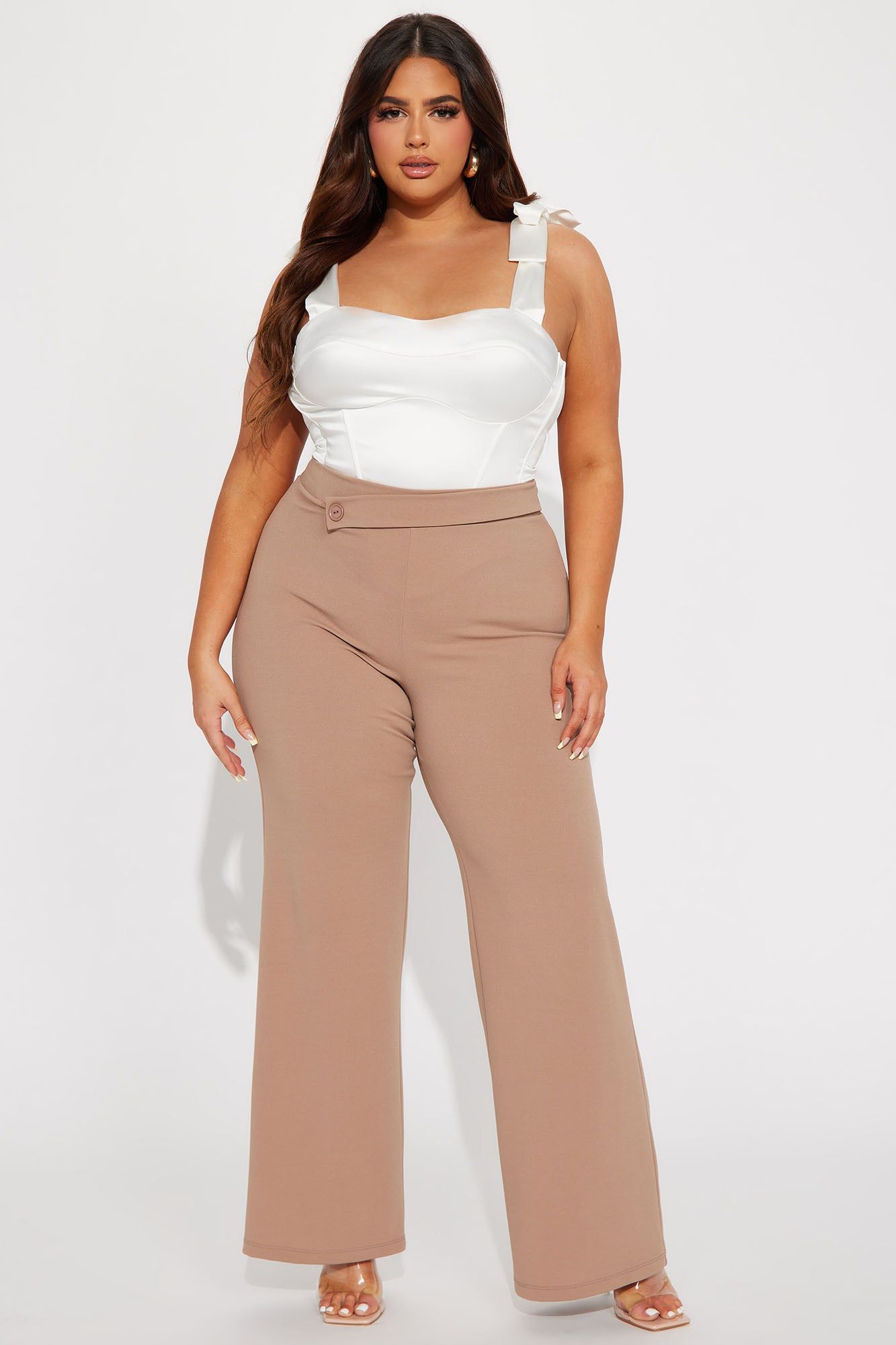 Rising Up Wide Leg Trouser - Taupe sold by Fashion Nova product image thumbnail 4