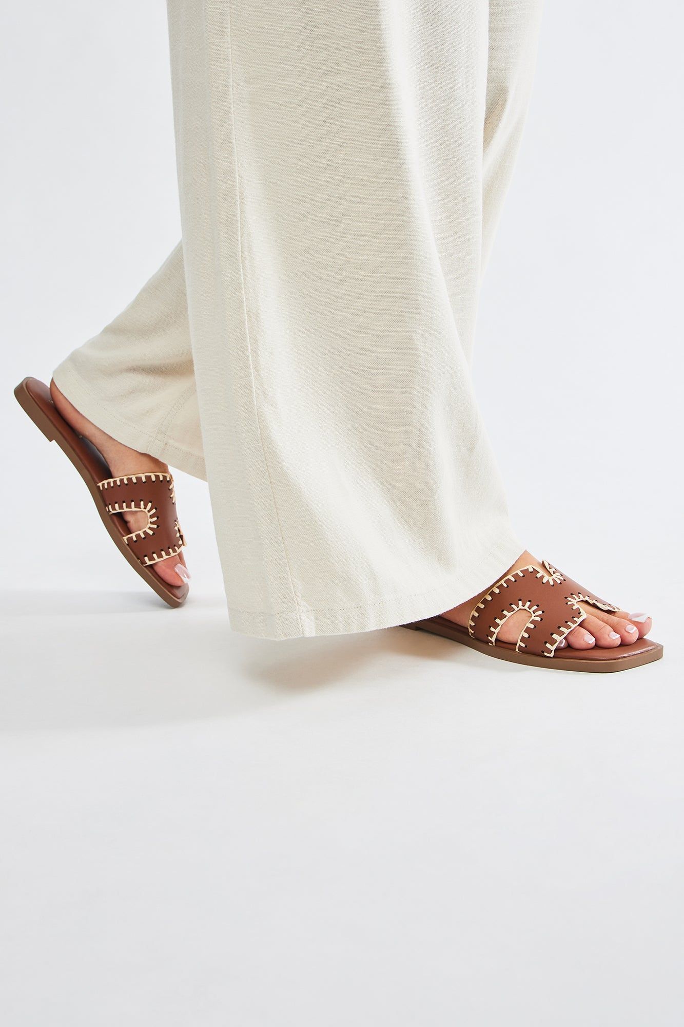 Joele Flat Sandals - Tan sold by Fashion Nova product image thumbnail 5