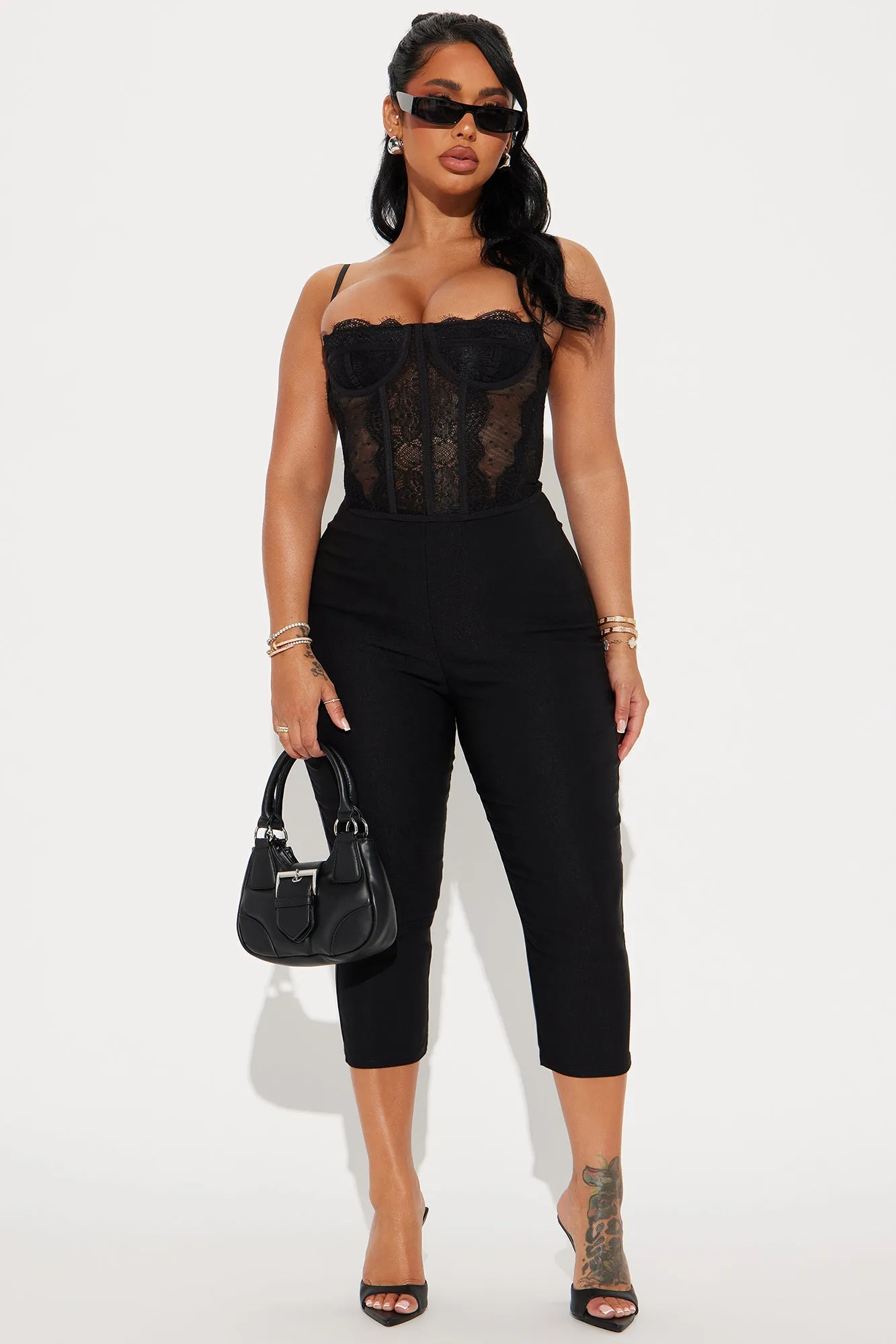 Just A Girl Capri Pant - Black sold by Fashion Nova