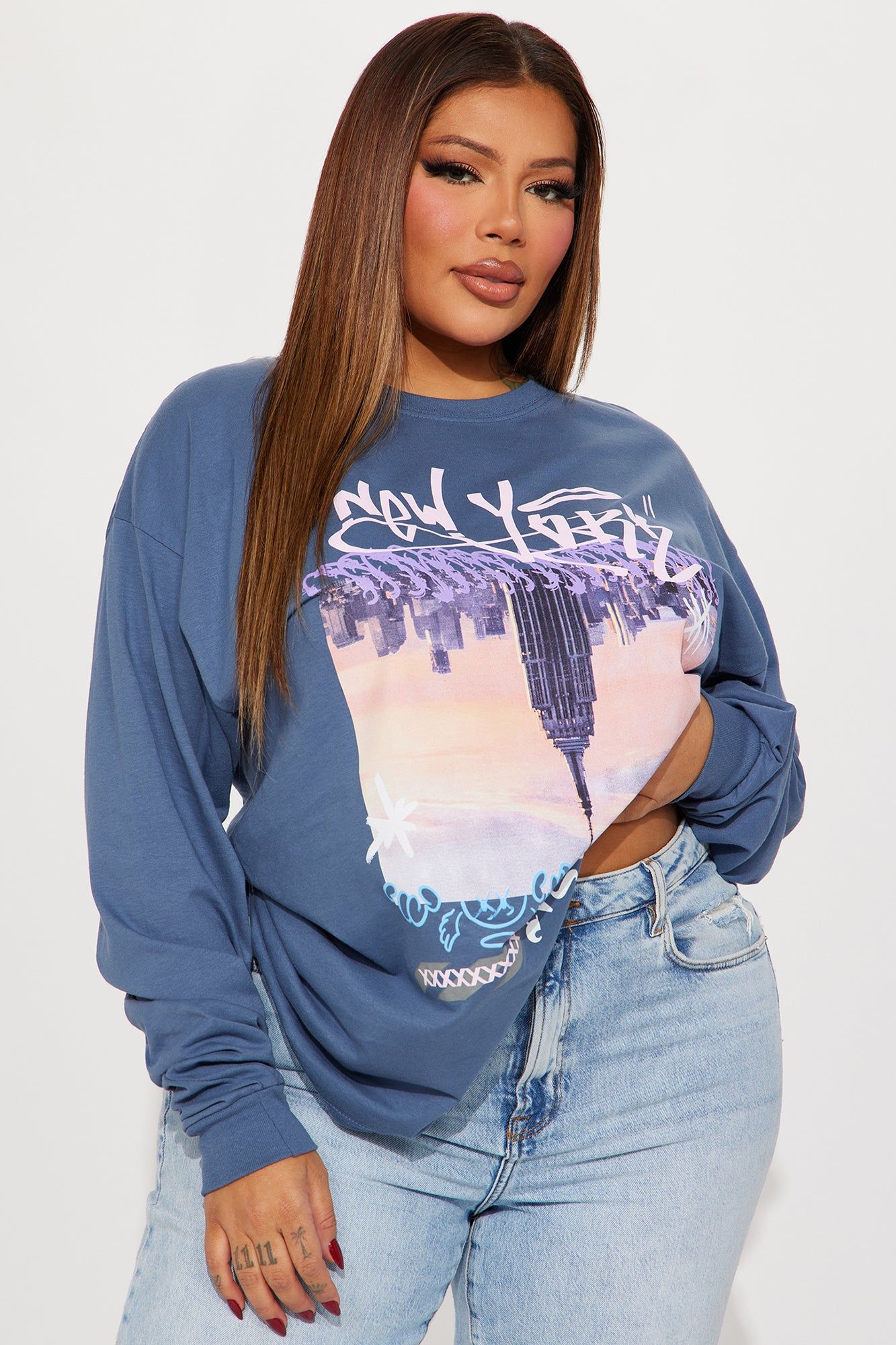 NYC Livin Tee - Denim sold by Fashion Nova product image thumbnail 4