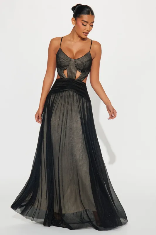 Maybe Next Time Maxi Dress - Black sold by Fashion Nova