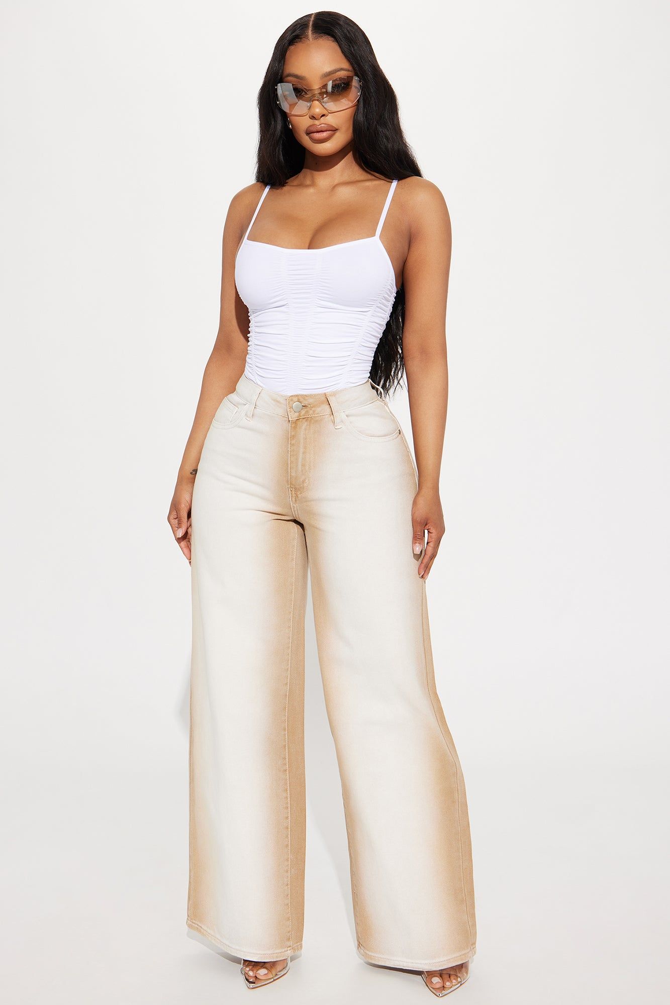 Getting Into It Baggy Jeans - Brown sold by Fashion Nova