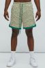 Rushmore Knit Warmup Shorts - Green/combo sold by Fashion Nova