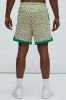 Rushmore Knit Warmup Shorts - Green/combo sold by Fashion Nova