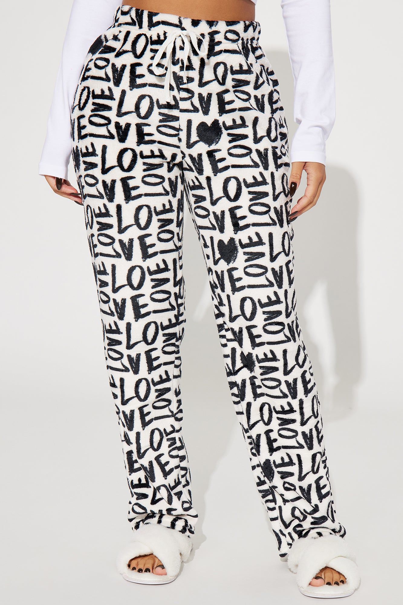 Love To Sleep Plush PJ Pant - Black/combo sold by Fashion Nova product image thumbnail 2