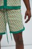 Rushmore Knit Warmup Shorts - Green/combo sold by Fashion Nova