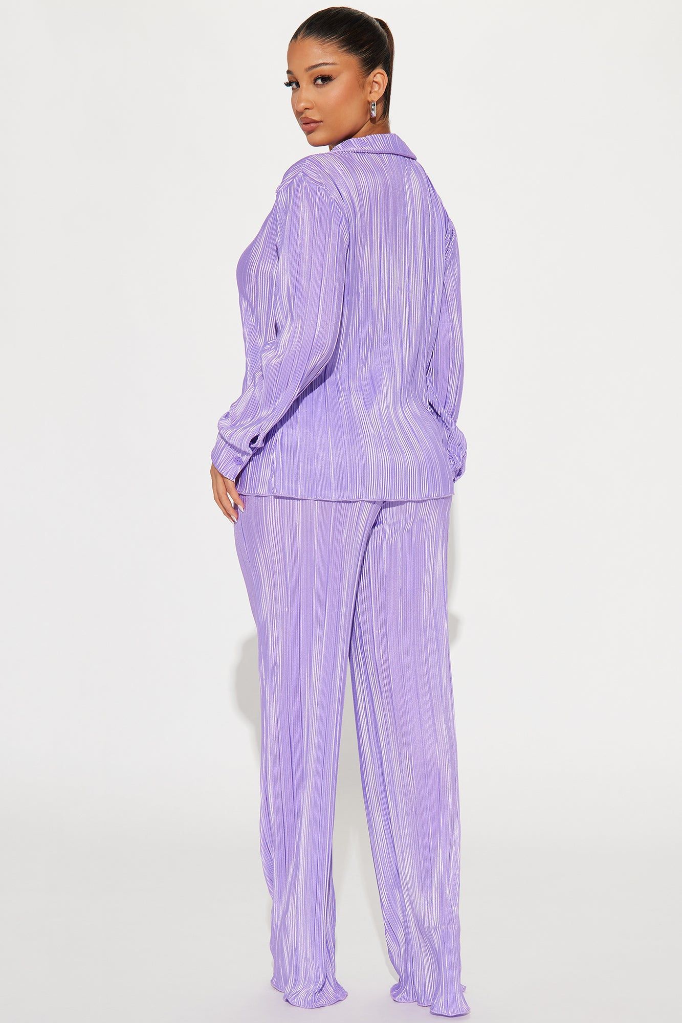 More Than Lust Plisse Pant Set - Lavender sold by Fashion Nova product image thumbnail 3