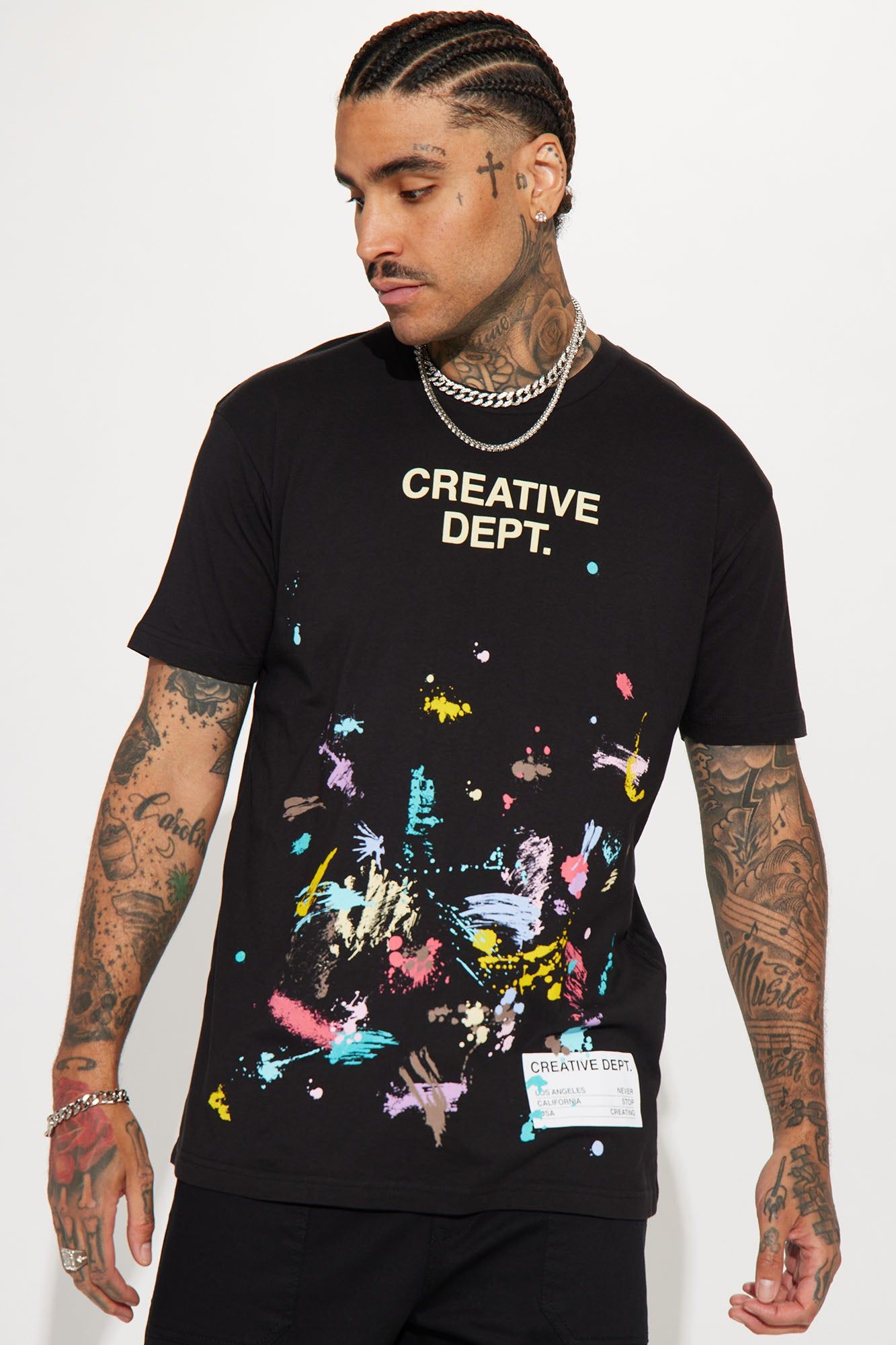 Creative Dept Short Sleeve Tee - Black sold by Fashion Nova
