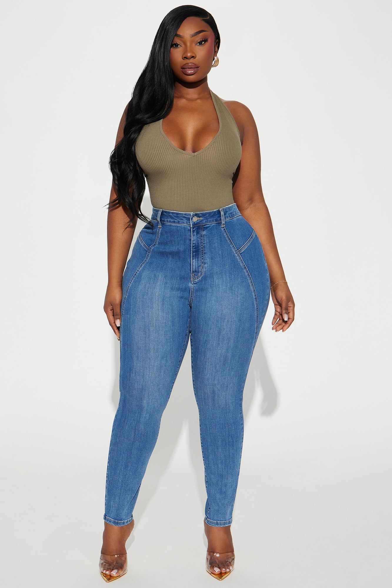 Bounce Back Stretch Moto Skinny Jeans - Medium Wash sold by Fashion Nova product image thumbnail 4