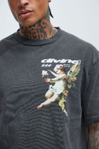 Divine Within Short Sleeve Tee - Black sold by Fashion Nova