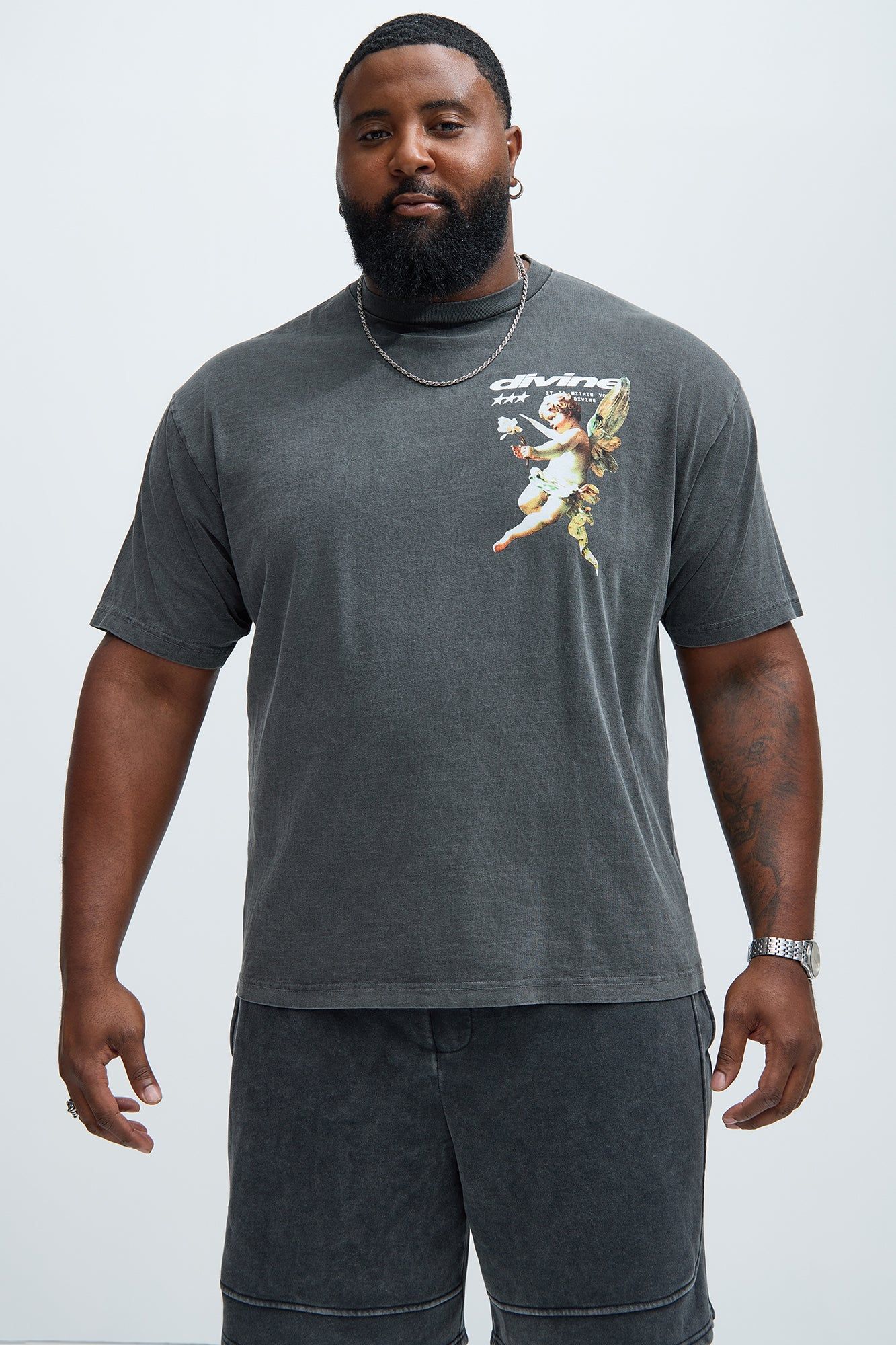 Divine Within Short Sleeve Tee - Black sold by Fashion Nova product image thumbnail 5