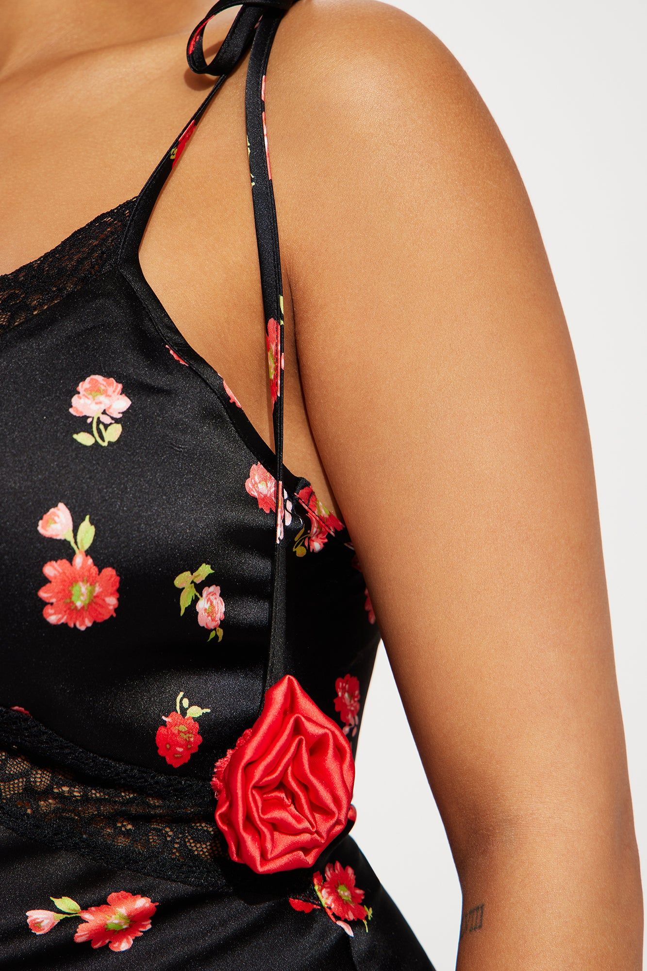 Nikki Satin Midi Dress - Black/combo sold by Fashion Nova product image thumbnail 4