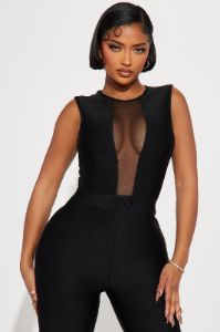 Fade Into You Bandage Jumpsuit - Black sold by Fashion Nova