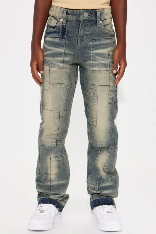 Mini Mosley Stacked Slim Flare Jeans - Medium Wash sold by Fashion Nova