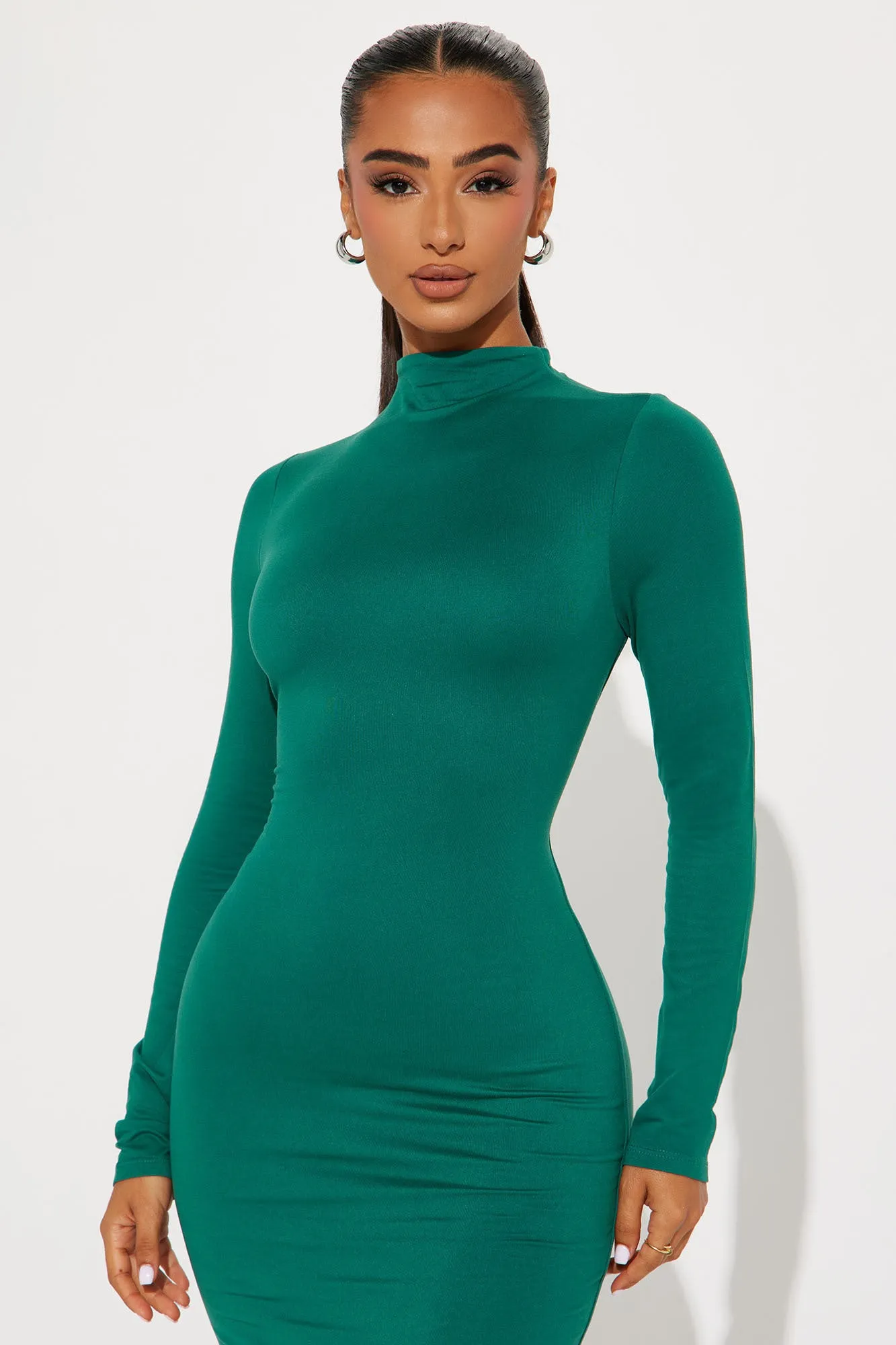 Efina Double Lined Midi Dress - Hunter sold by Fashion Nova product image thumbnail 2